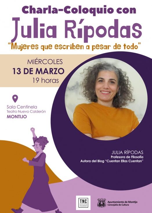 Cartel charla Julia Rípodas