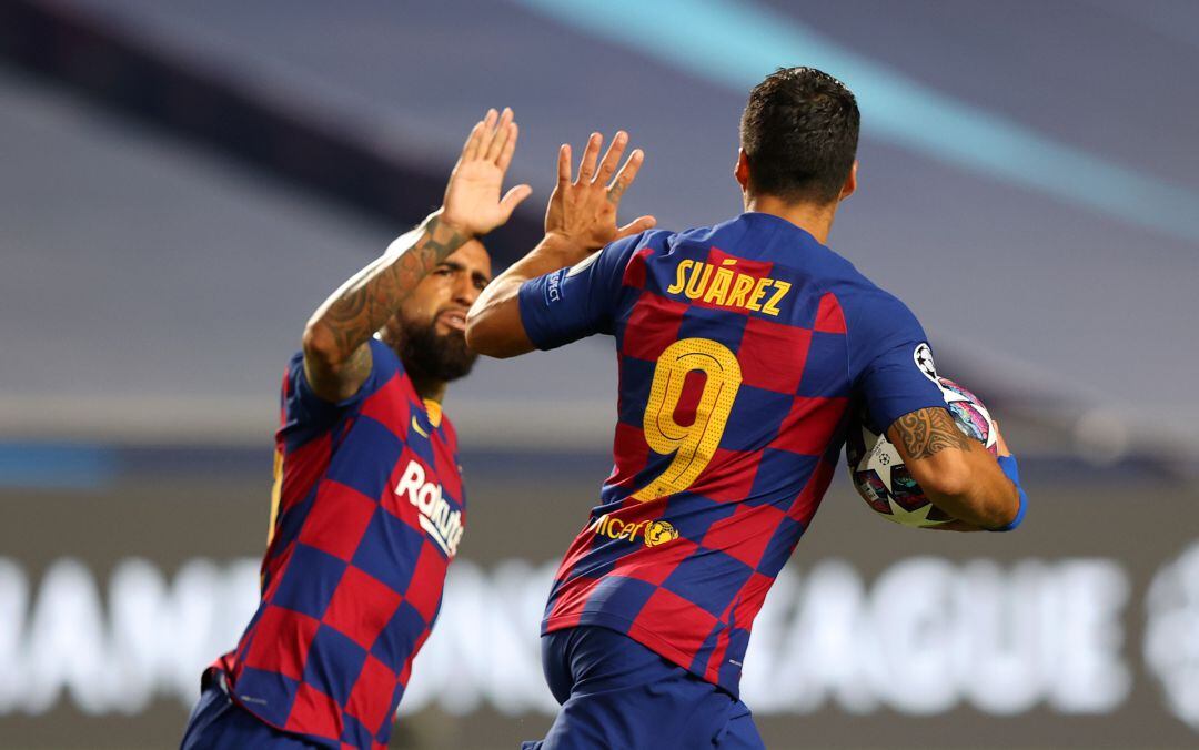 Vidal y Suárez, durante un partido