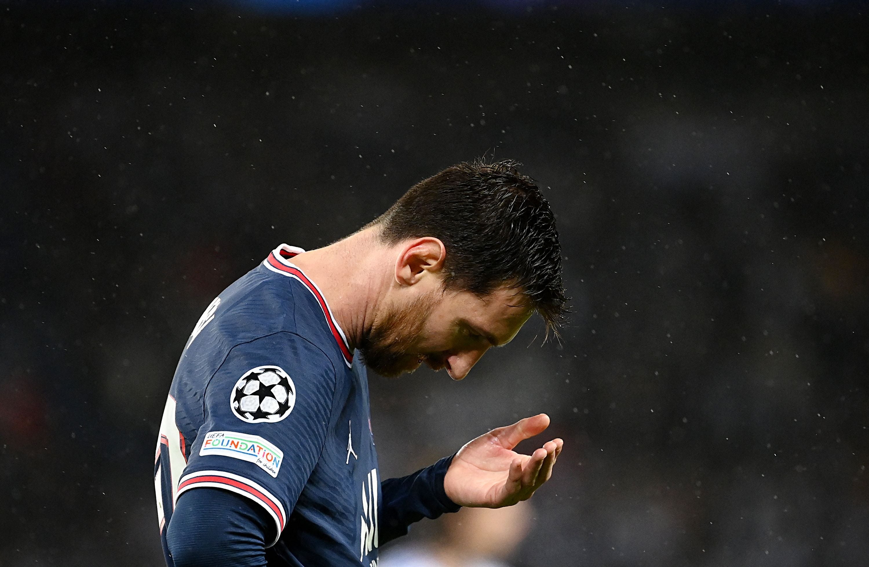 Leo Messi, durante un partido con el PSG en el Parque de los Príncipes