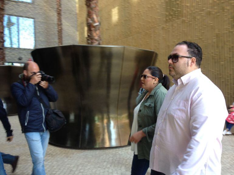 Dolores Amo a su llegada a la Ciudad de la Justicia