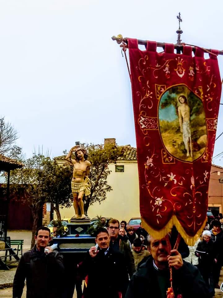 Procesión de San Sebastián en Cabañes de Esgueva, año 2020