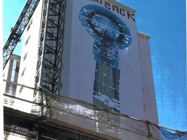 Pintada en el edificio Bankunión.