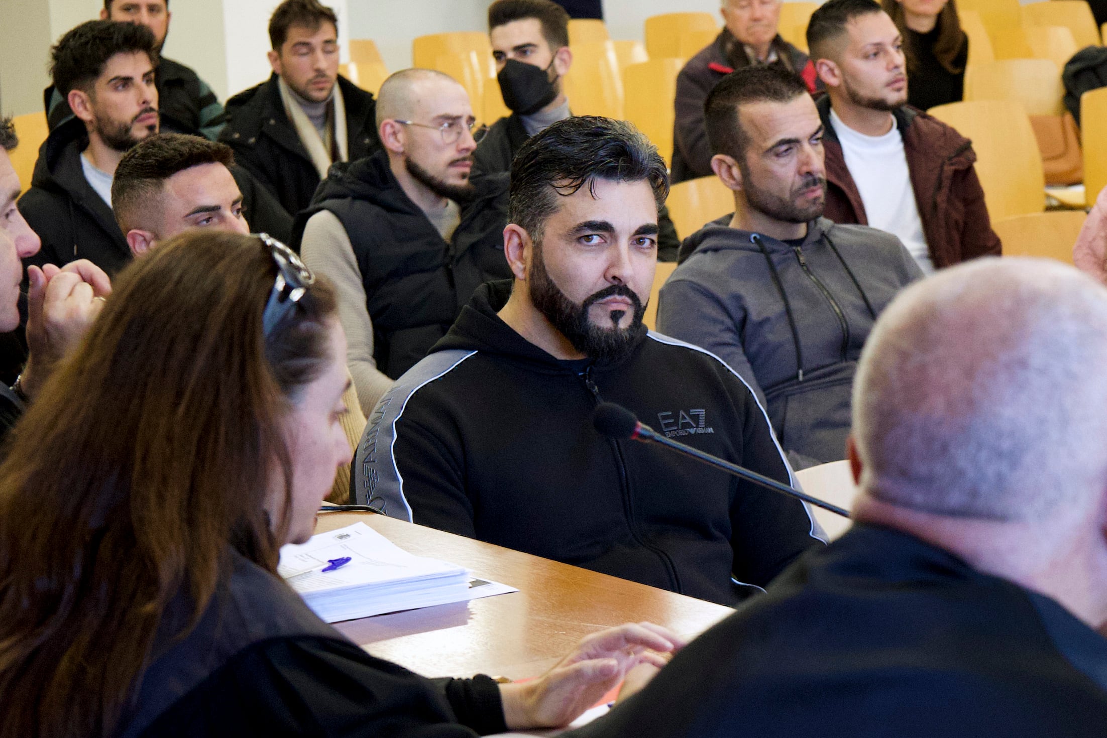 Imagen del juicio a 'El Karateca' y su organización el pasado mes de nero