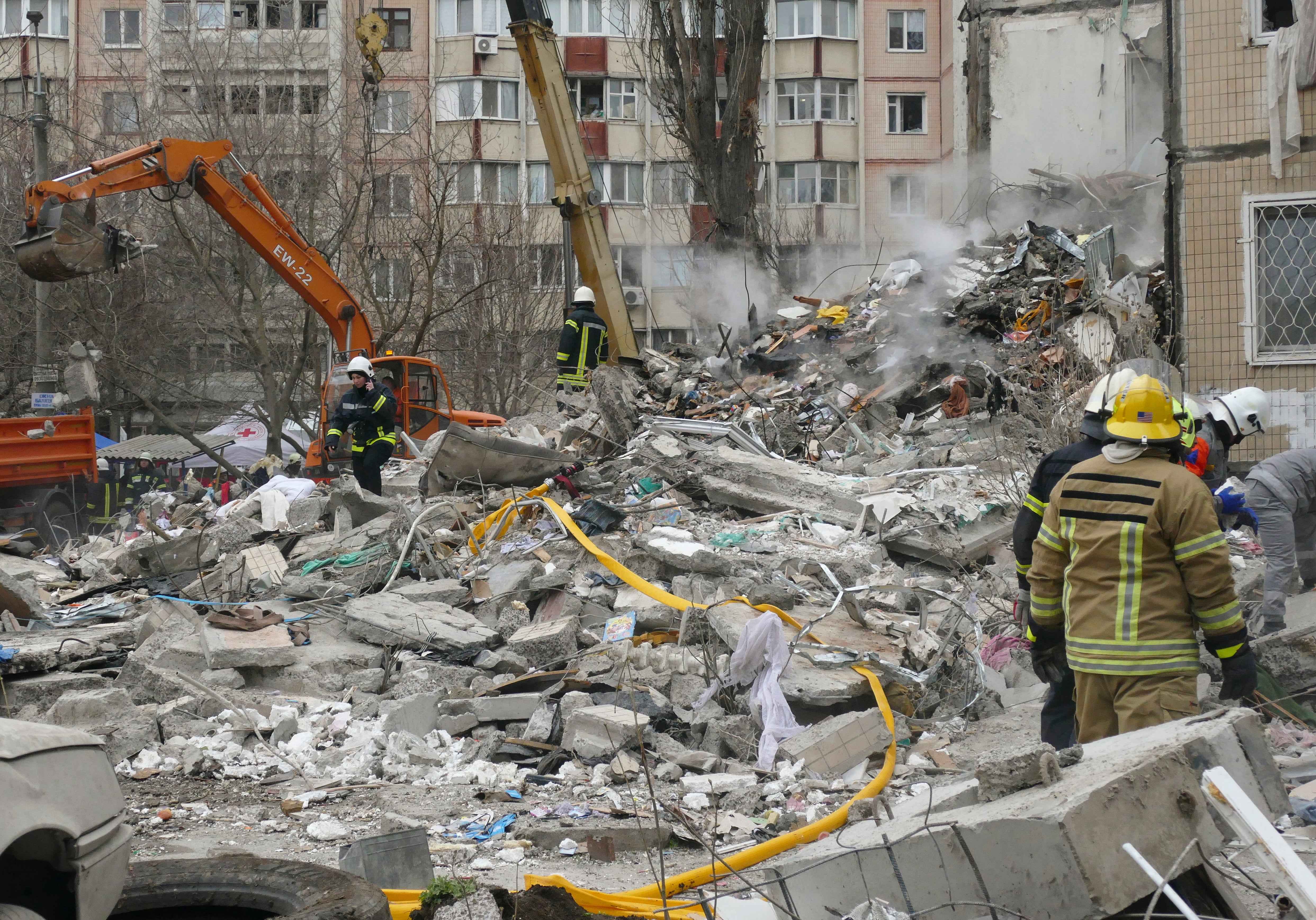 Imagen de archivo de edificios destruidos en Odesa