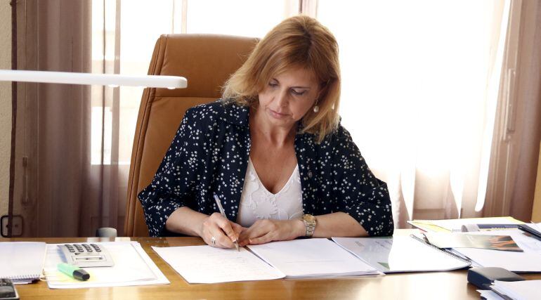 Marta Felip al seu despatx.