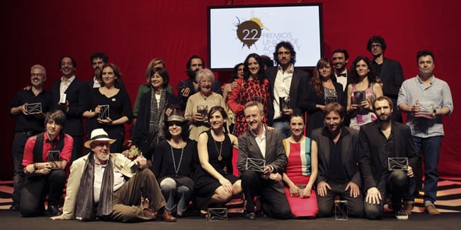 Premiados durante la gala de entrega de los XXII Premios de la Unión de Actores y Actrices