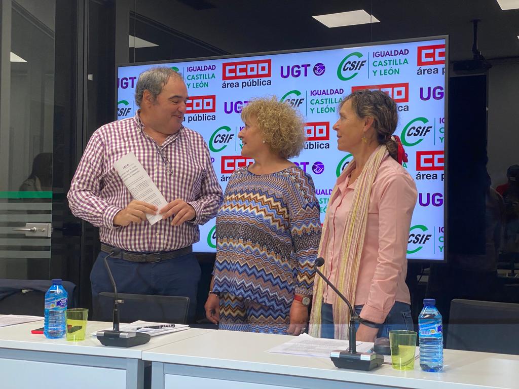 Reunión de CCOO, UGT Y CSIF