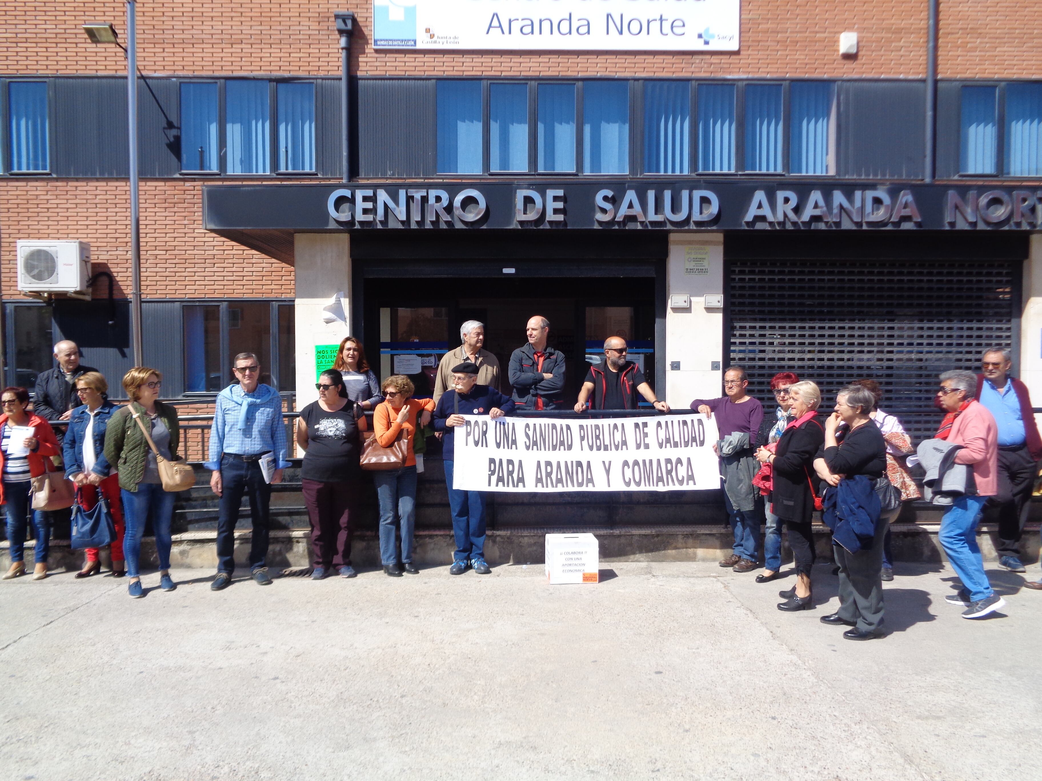 Imagen de archivo de una concentración por la sanidad pública en el ambulatorio norte