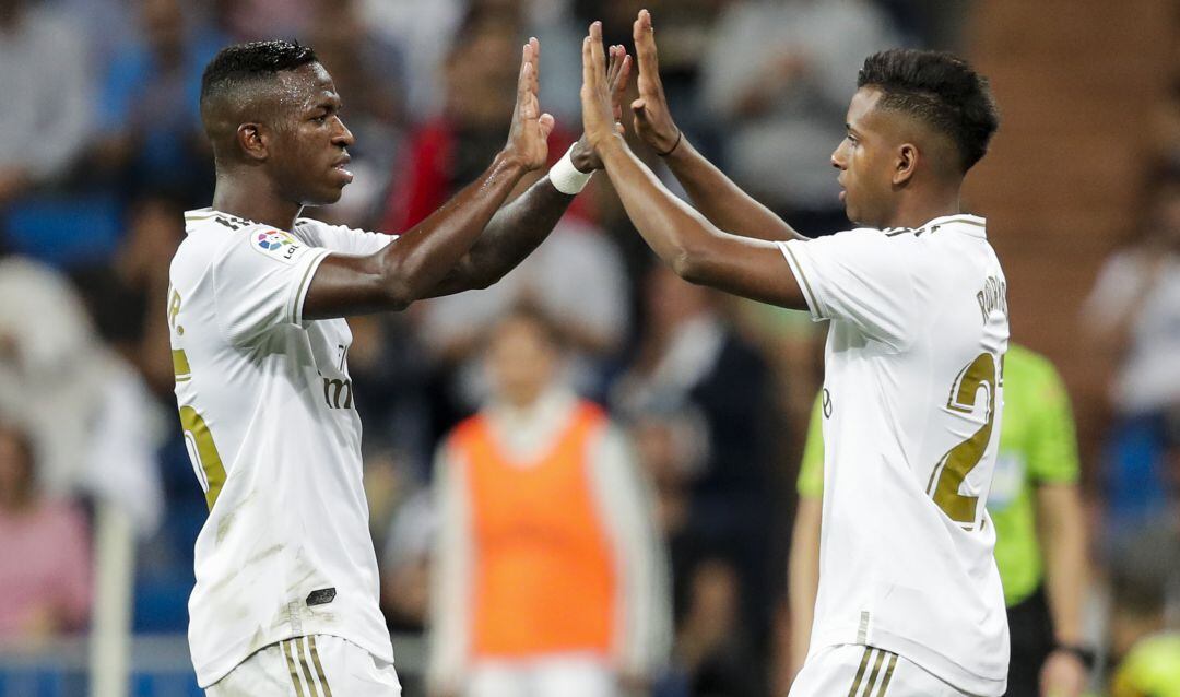 Vinicius y Rodrygo, en un partido del Real Madrid