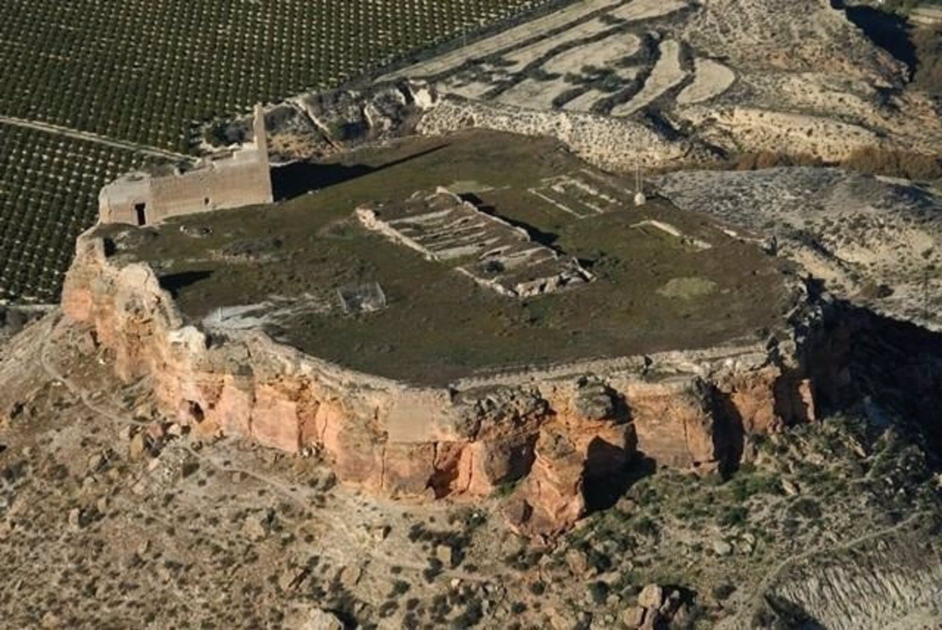 Vista aérea del Castillo de Alcalá