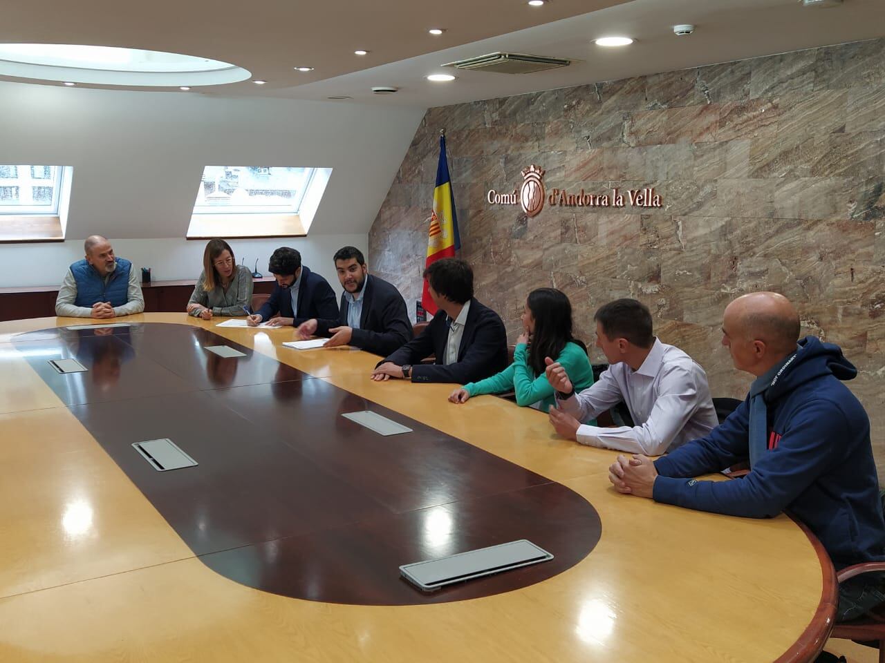 Un instant de la validació de la llista d'Enclar a Andorra la Vella.