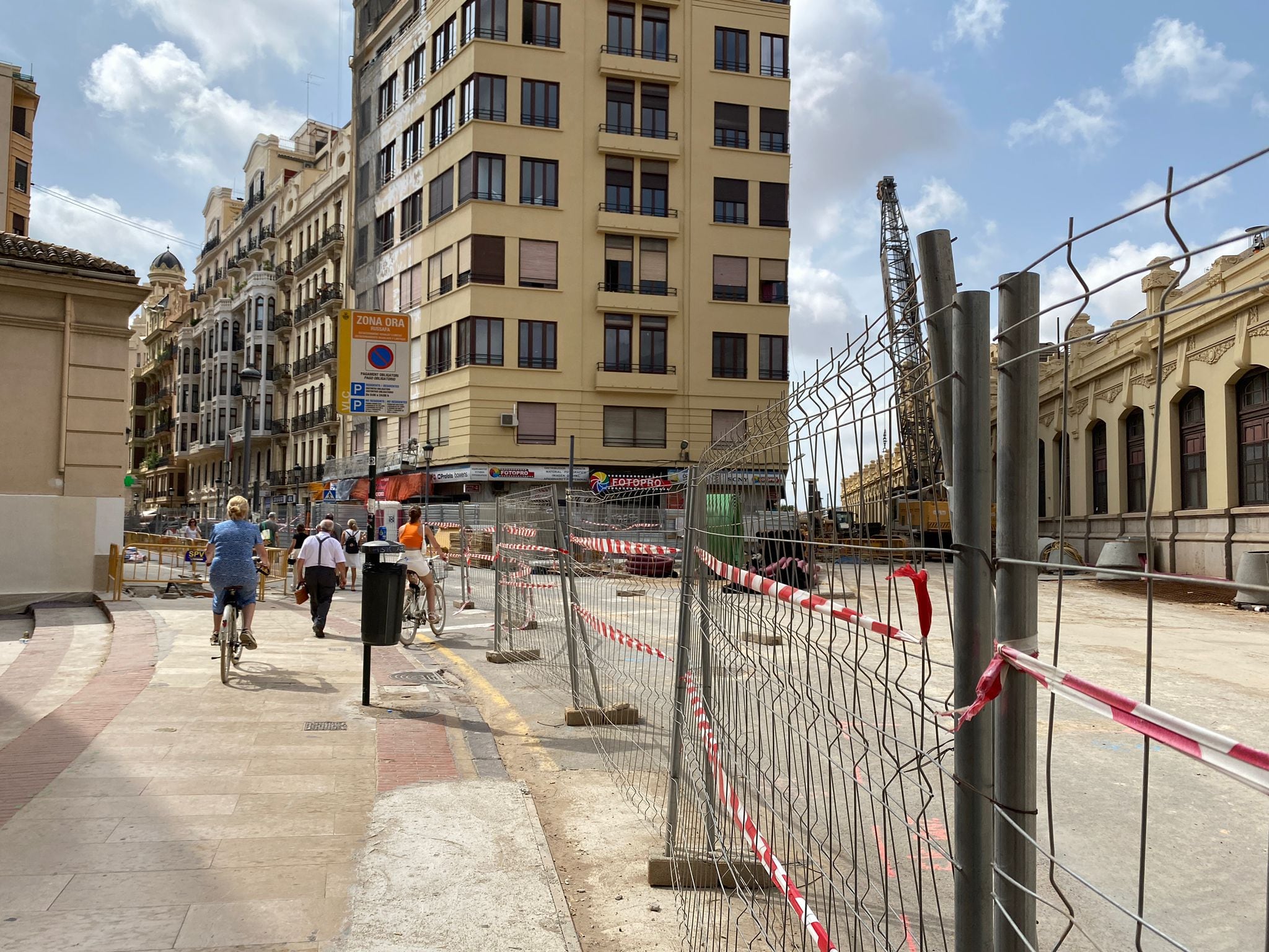 Aspecto de las obras de la calle Alicante de València