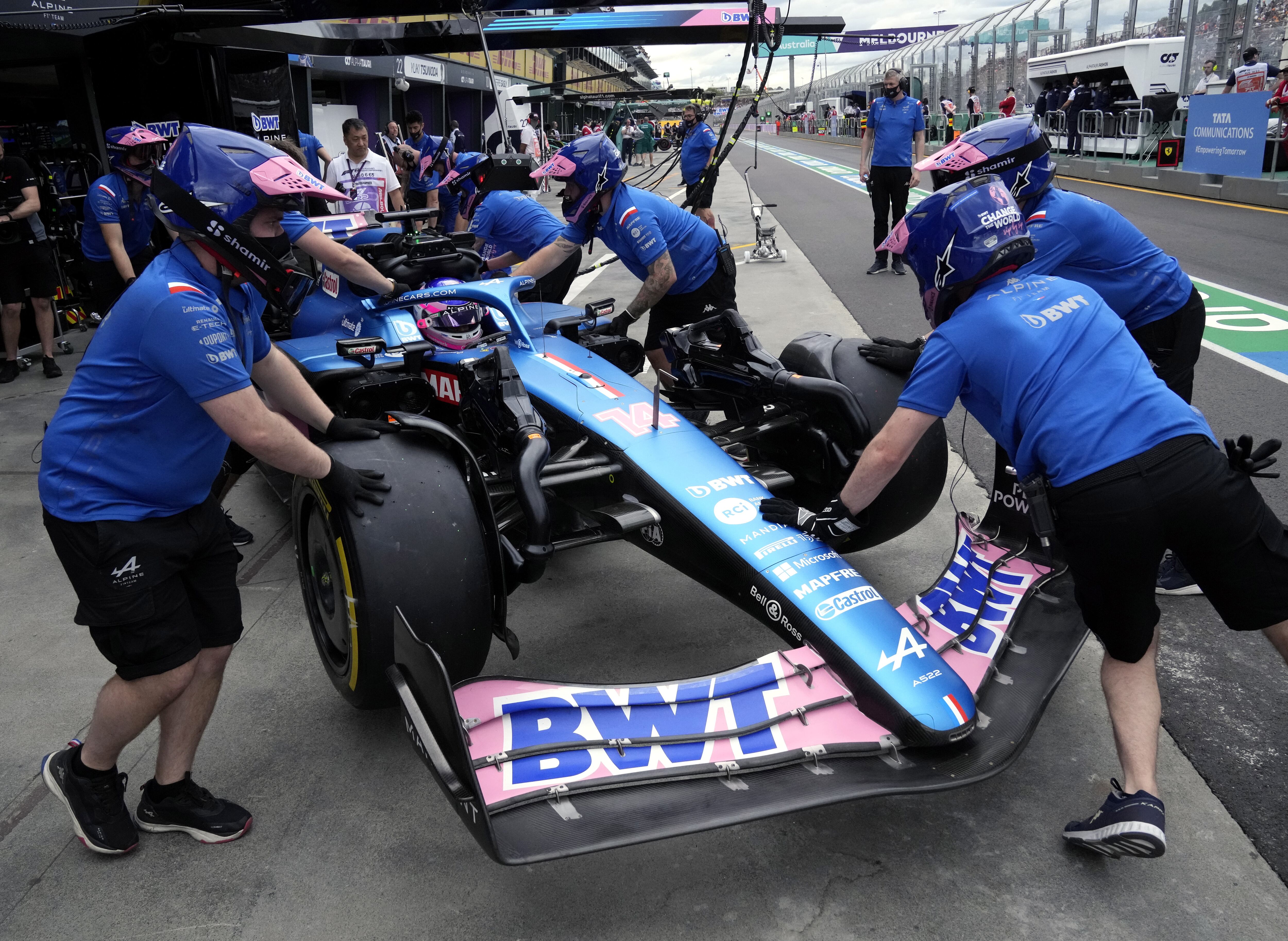 El Alpine de Fernando Alonso en el Gran Premio de Australia