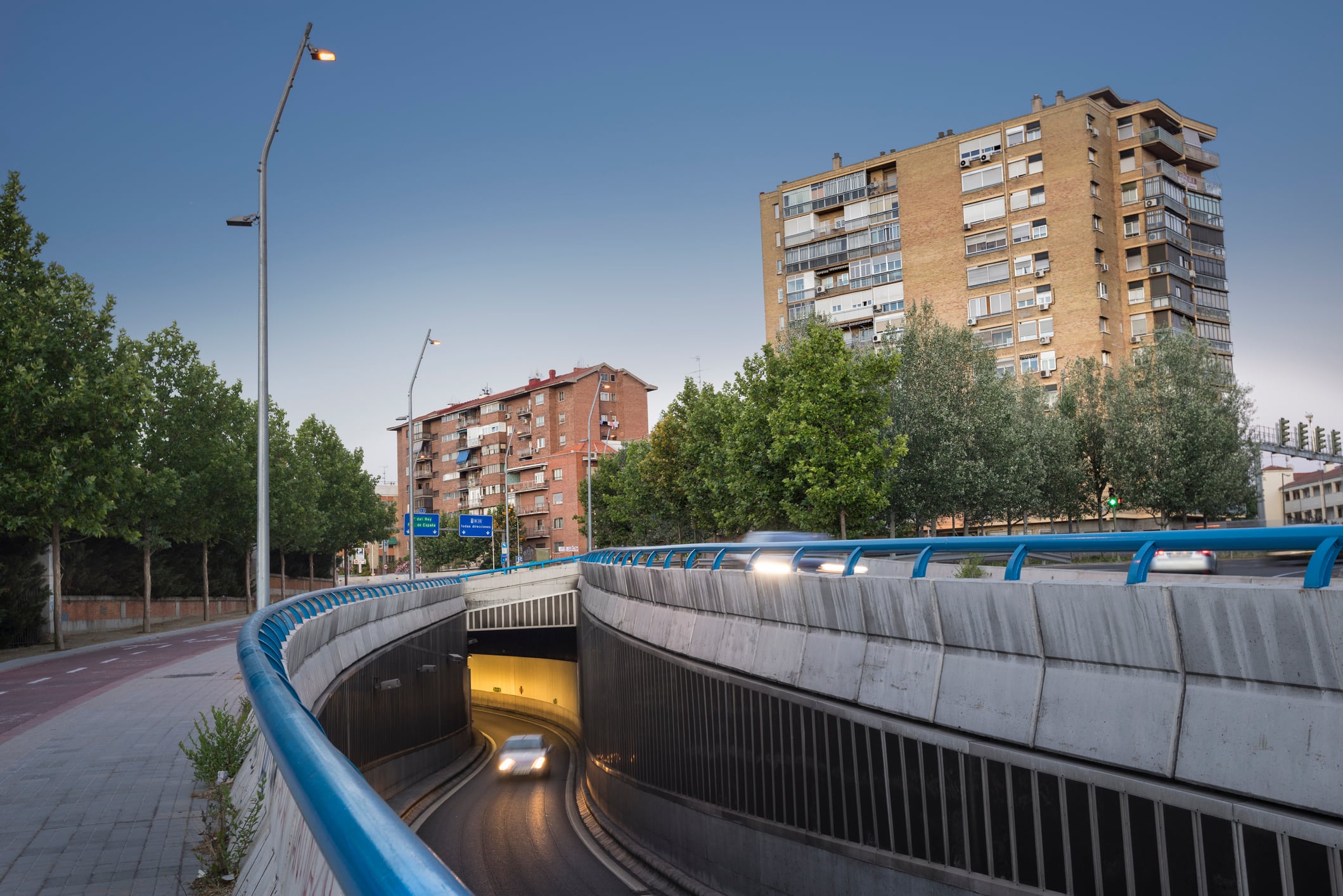 Túnel de acceso a Madrid.