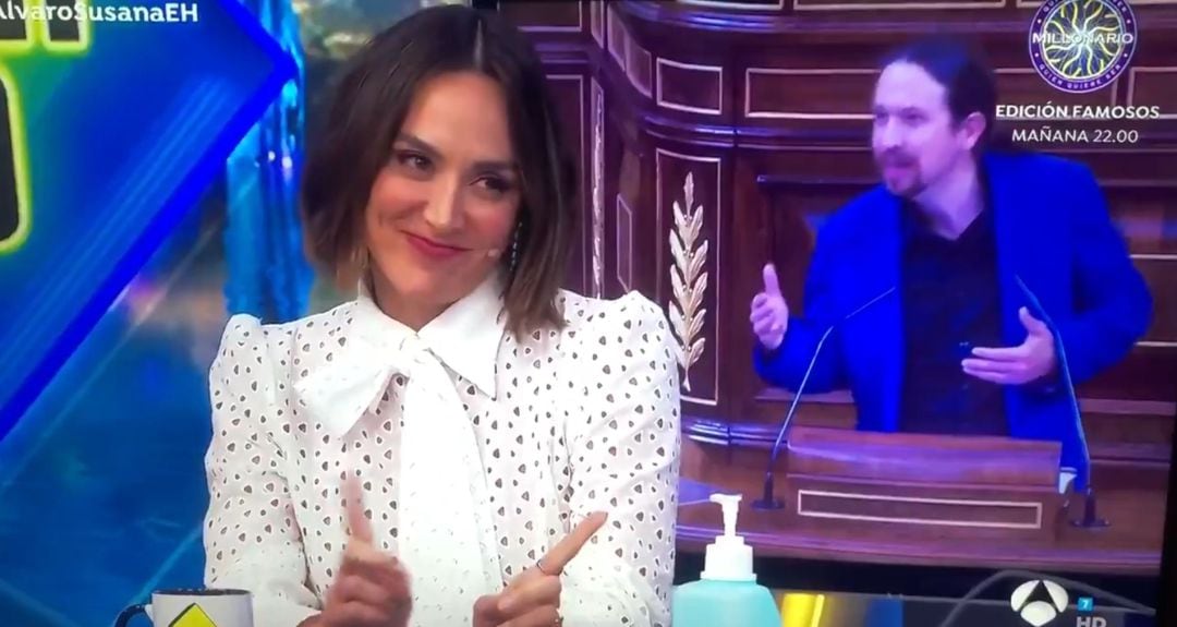 Tamara Falcó le mandó un mensaje a Pablo Iglesias en &#039;El Hormiguero&#039;