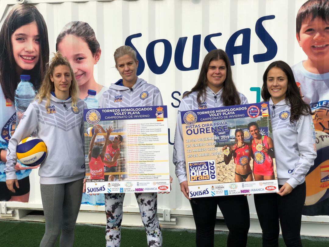 Las jugadoras del club ourensano Nuria Bouza y Nazaret Florían se postulan favoritas para conseguir el triunfo en la categoría femenina