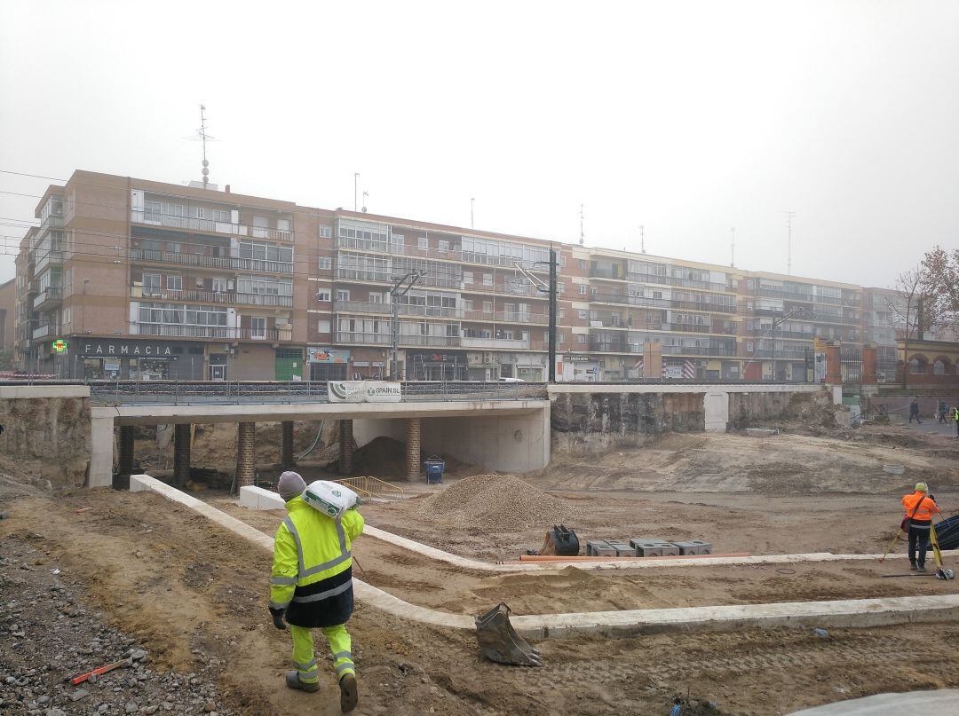 Estado actual de la obra de la plaza Rafael Cano hoy, 27 de diciembre