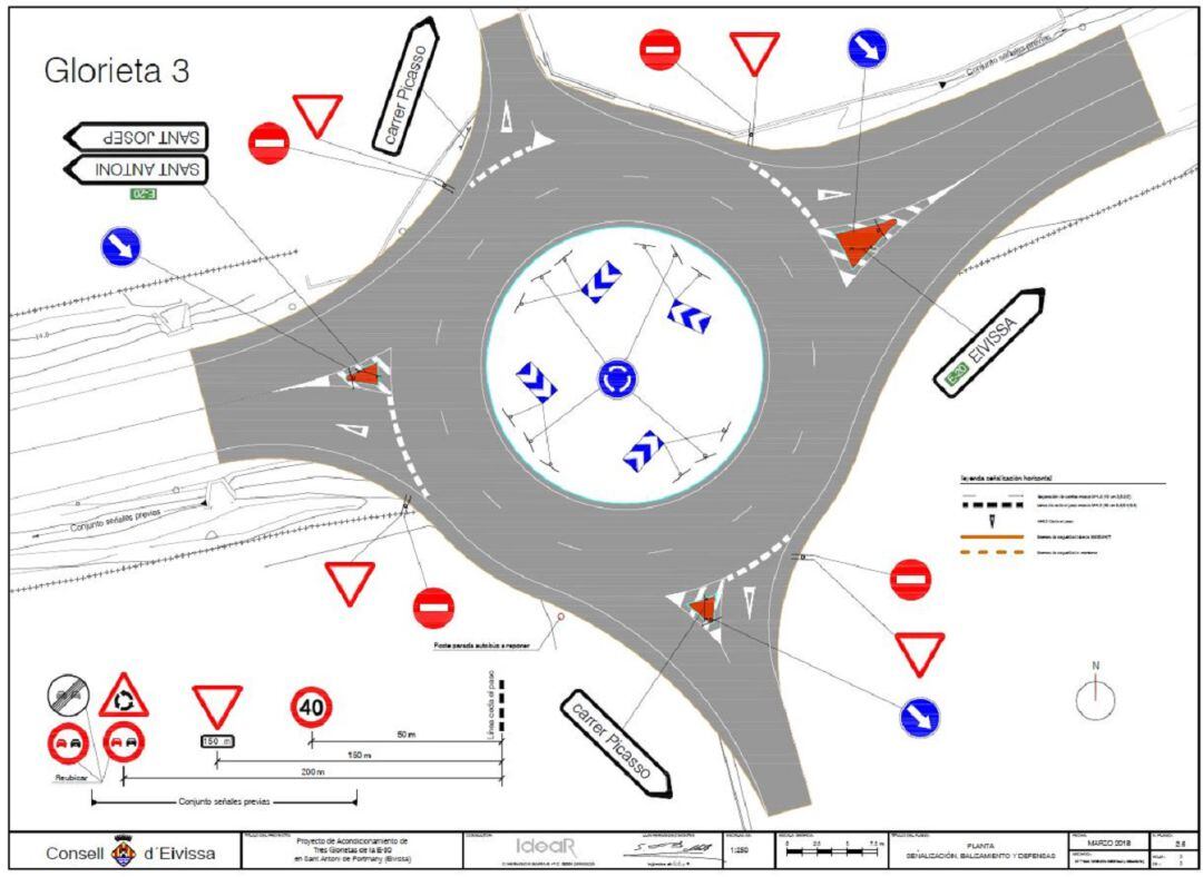 Reconstrucción de la actuación prevista en la zona