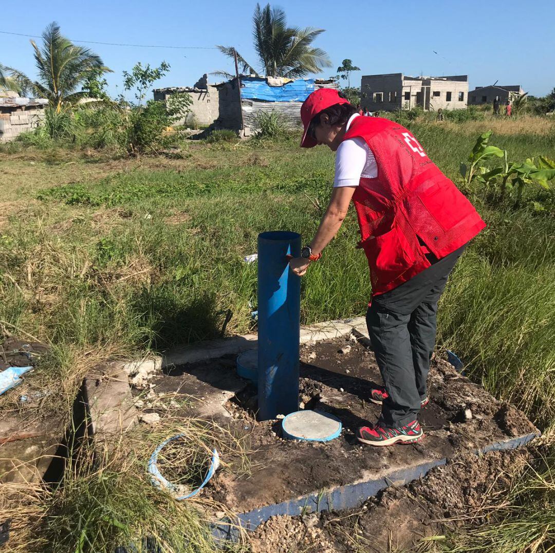 Sara Escudero durante su misión en Mozambique