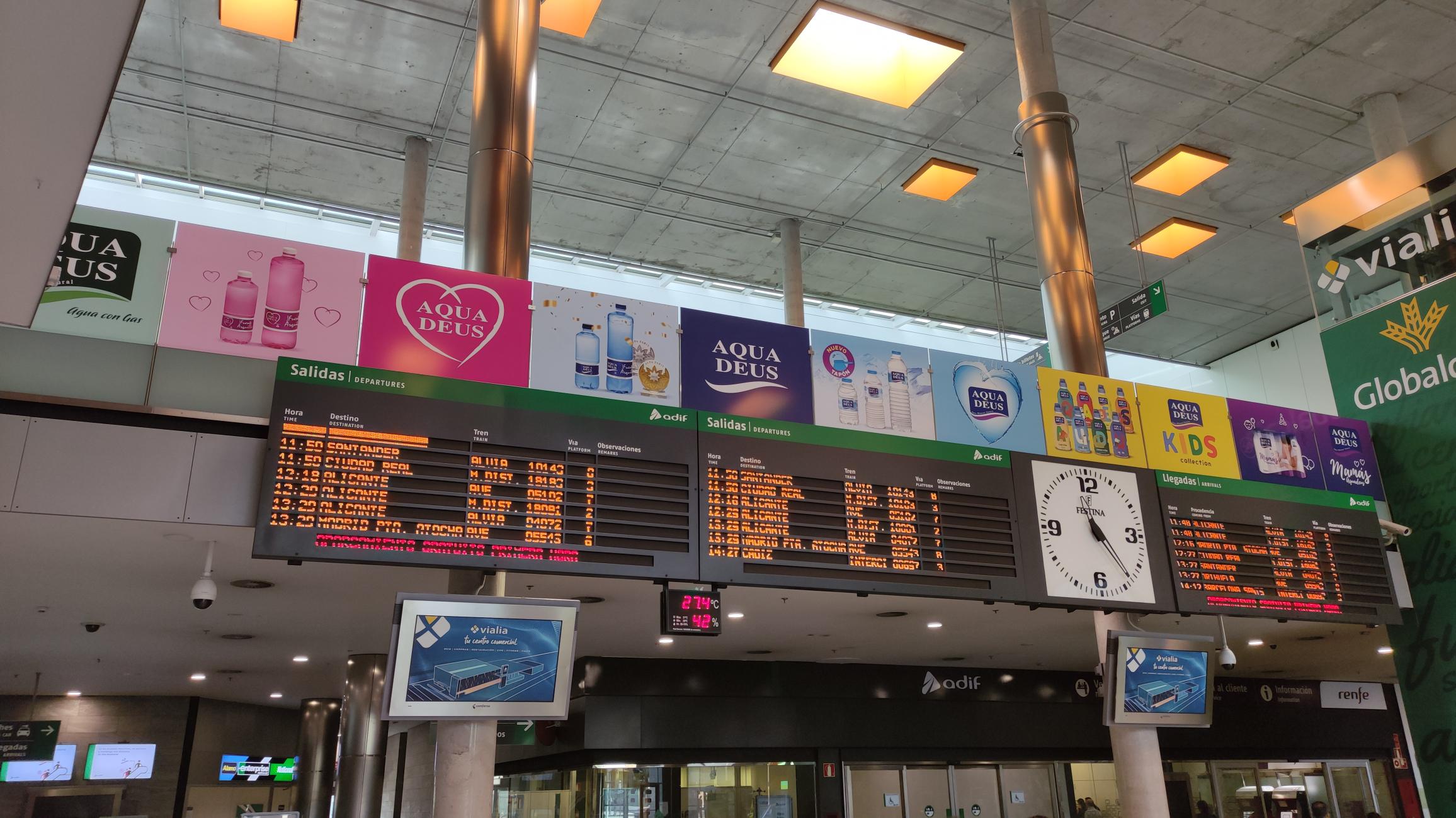 La estación del AVE de Albacete ya ha regulado su temperatura a 27º este miércoles