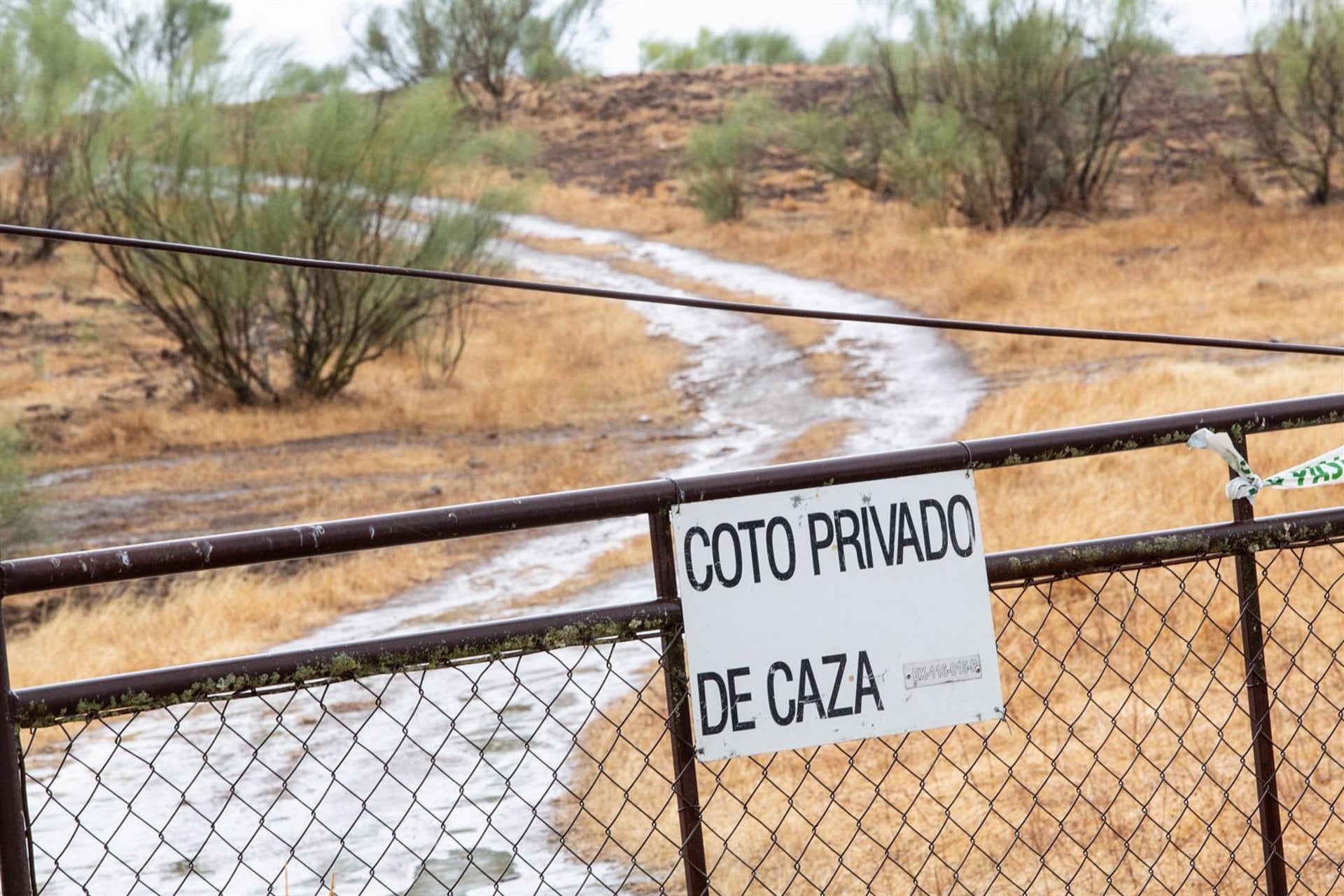 18/09/2020 Cordón de la Guardia Civil junto a un cartel de &#039;Coto Privado de Caza&#039; en una finca propiedad de la familia de Eugenio D.H. de 28 años de edad y nacionalidad española, detenido por el presunto asesinato de Manuela Chavero, en Monesterio, Badajoz (España), a 18 de septiembre de 2020. Agentes del Equipo Central Inspecciones Oculares (ECIO) del Servicio de Criminalística de la Guardia Civil se han desplazado hasta la localidad pacense para sumarse a la búsqueda del cuerpo de Manuela Chavero, desaparecida en julio de 2016, en el marco de la investigación por la que ha sido detenido Eugenio D.H., quien se encuentra en dependencias del Instituto Armado en Zafra (Badajoz).
POLITICA 
JAVIER PULPO - Europa Press
