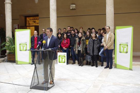 El alcalde Anastasio Arevalillo, durante la presentación de esta innovadora estrategia comercial