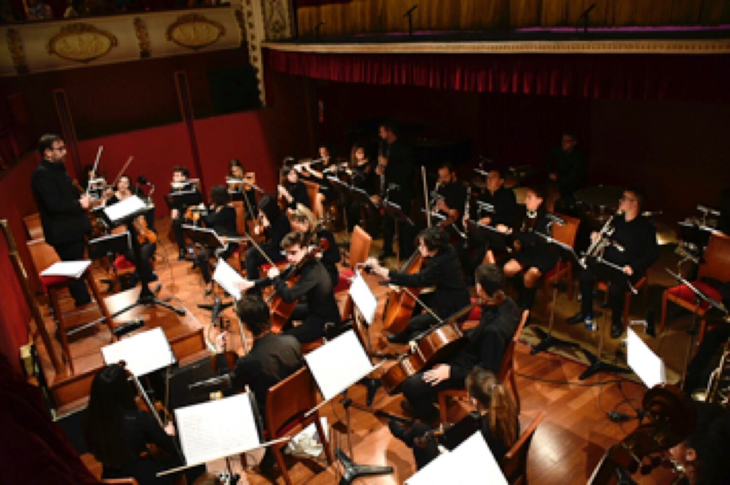 Músicos en la representación