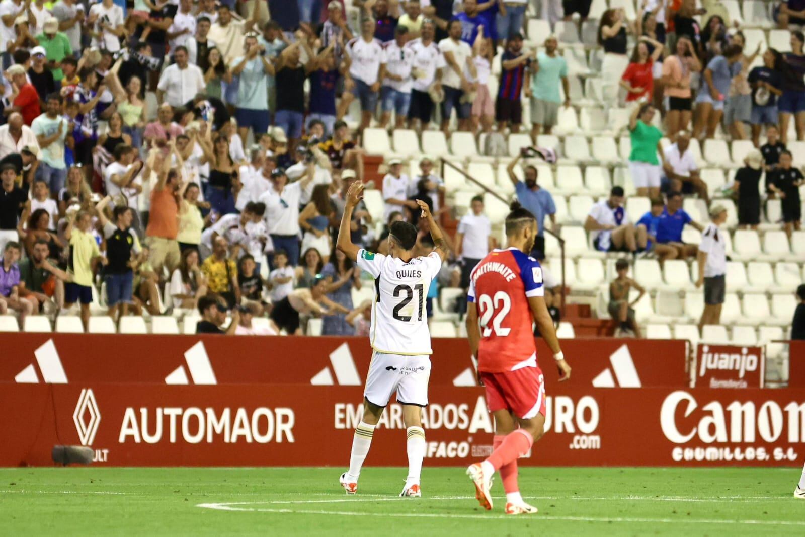 Quiles celebra su gol ante el Espanyol