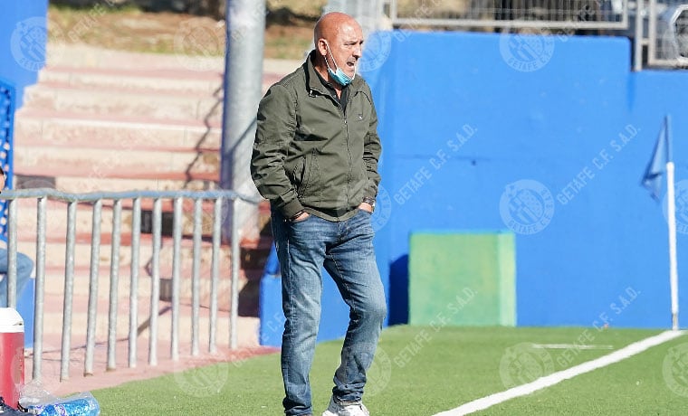 Emilio Ferreras, durante un partido con el Getafe B.