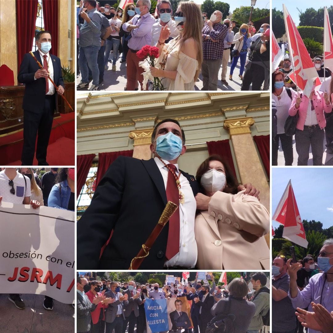 Composición fotográfica con algunas de la imágenes que ha dejado la mañana