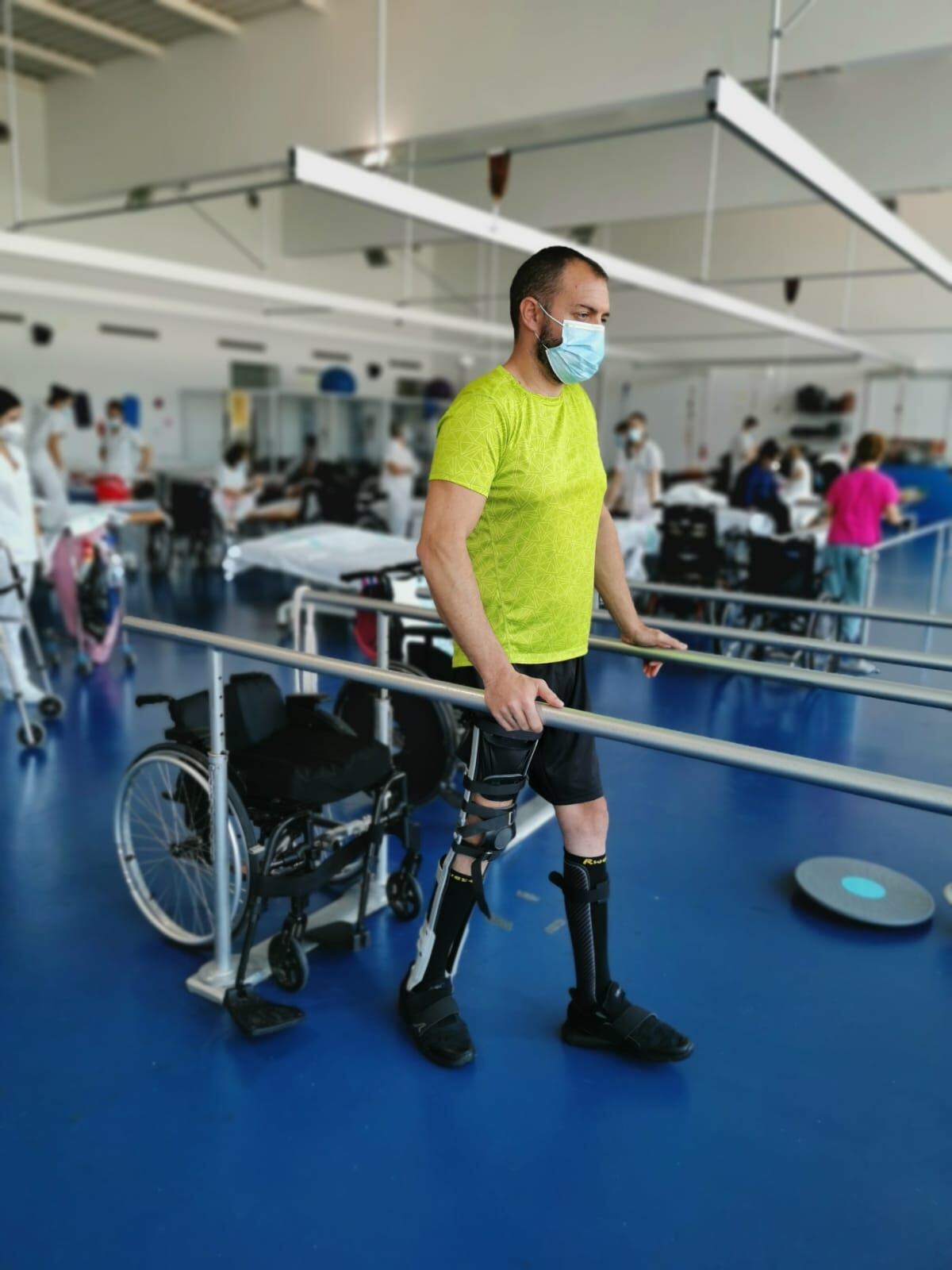 Antonio Sánchez en el Hospital Nacional de Parapléjicos de Toledo