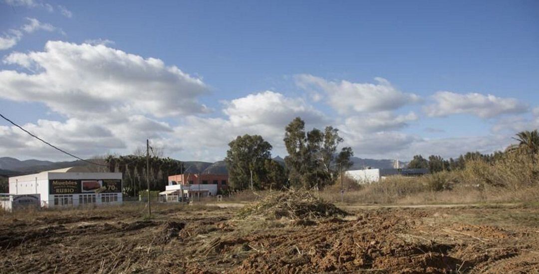 Zona de la playa de Gandia para equipamientos