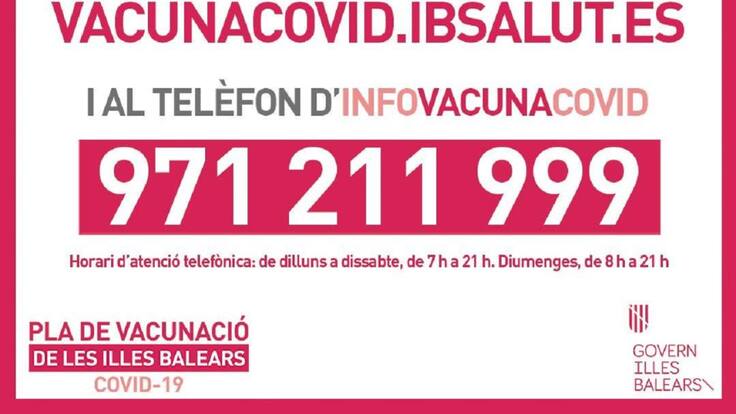 El teléfono InfoVacunas de Baleares recibe más de 2.000 llamadas diarias