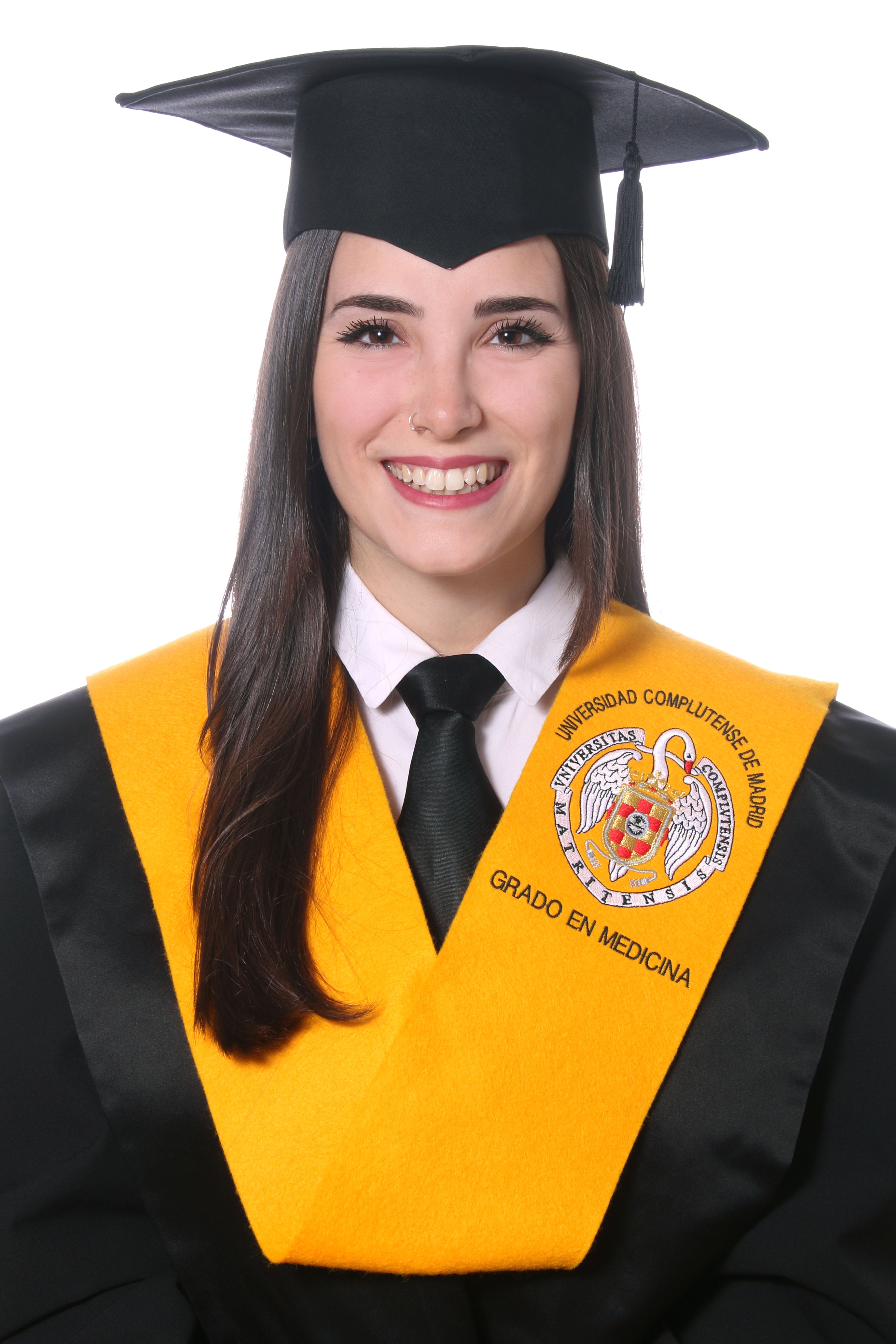 Foto de María Isabel Caballero para la orla de su promoción de la Facultad de Medicina de la Universidad Complutense