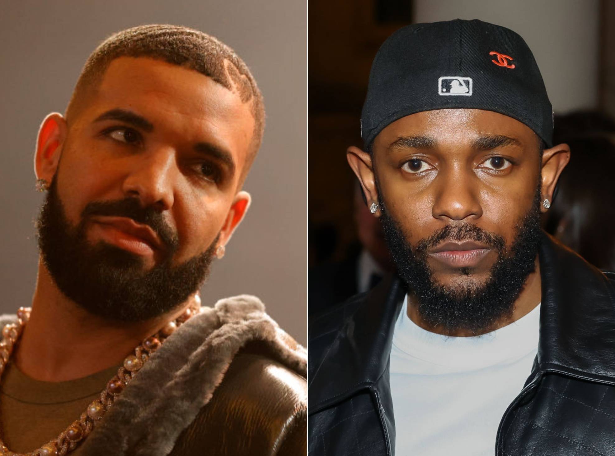 Drake (i) y Kendrick Lamar (d).