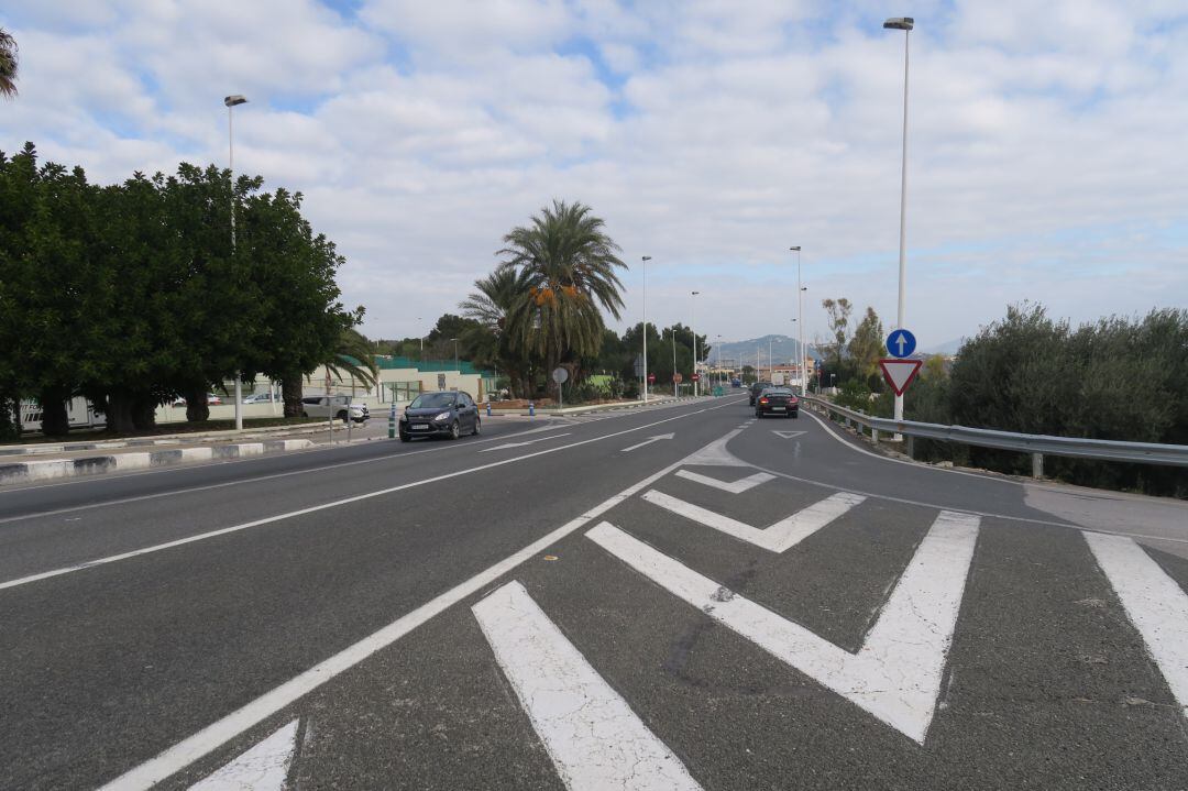  Zona donde se ubicará la pasarela sobre la N332 su paso por Calp.