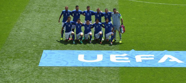 El once de Italia ante Suecia.