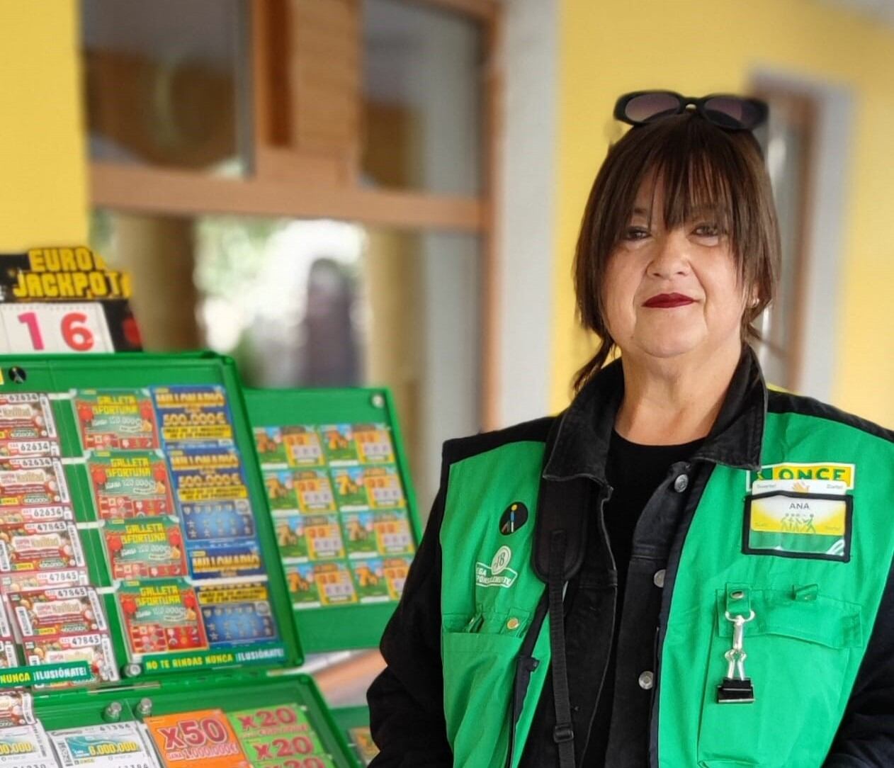 Ana María Alaiz, vendedora de la ONCE en Carrión de los Condes