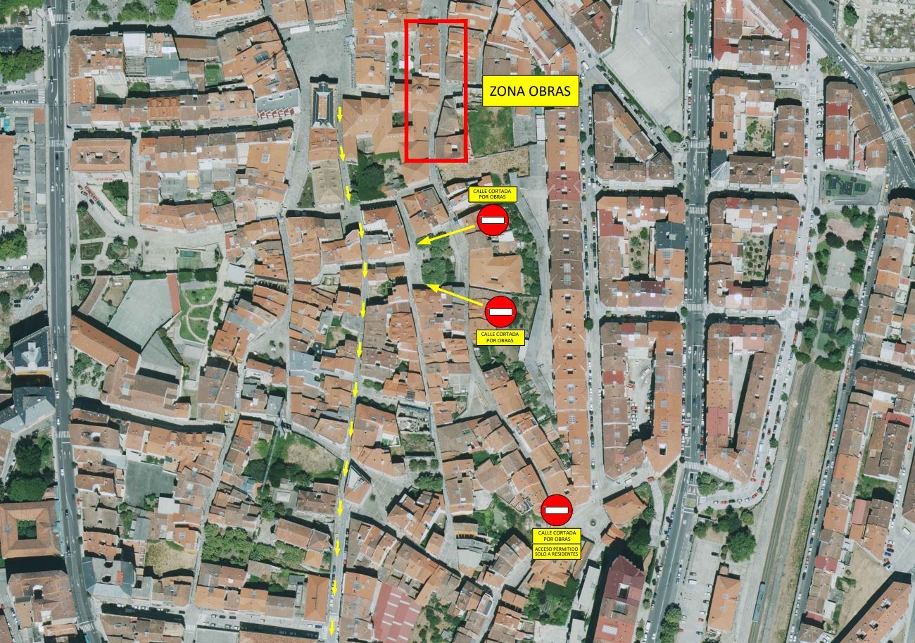 Calles afectadas  por las obras