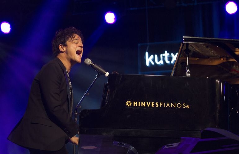 El cantante y pianista Jamie Cullum durante el concierto ofrecido en el Festival de Jazz de Vitoria-Gasteiz en 2022