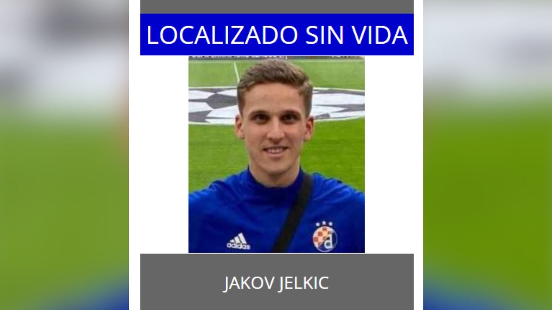 El futbolista Jakov Jelkic, cuyo cuerpo ha sido encontrado en Alicante.