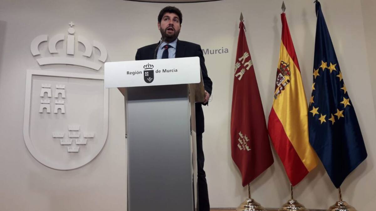 López Miras dice que el pacto entre Ciudadanos y PSOE "está cerrado"