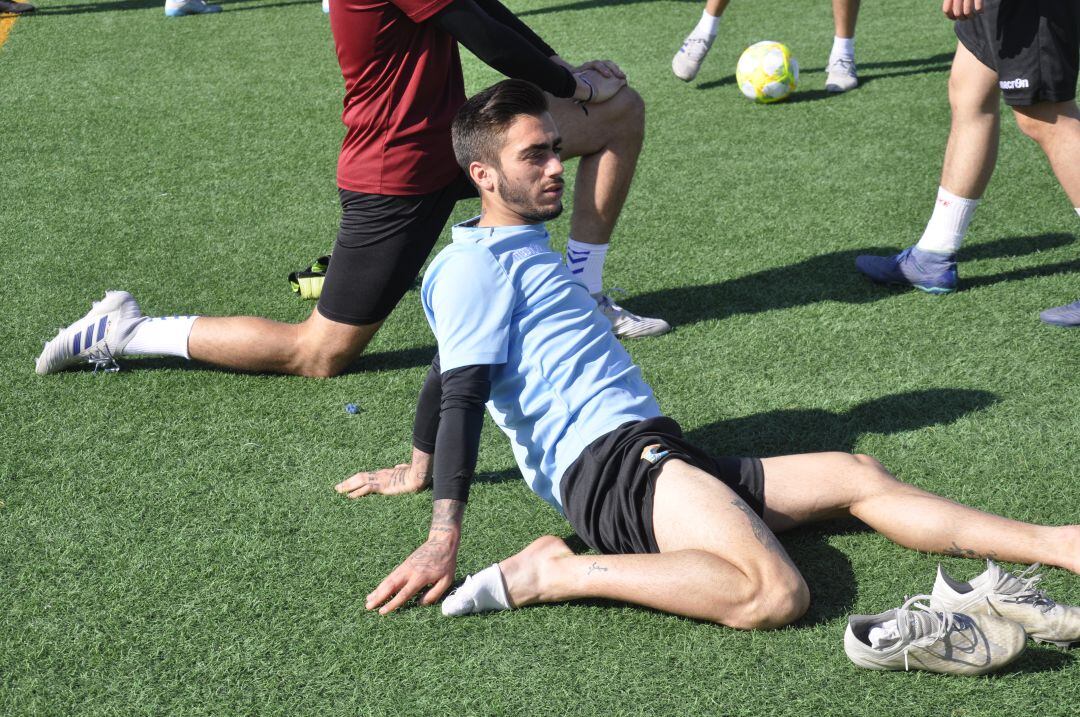 Cristian Tejero durante un entrenamiento en La Granja