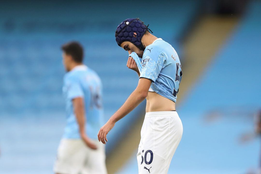 Eric García, en acción con el Manchester City el pasado domingo