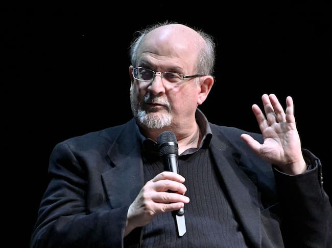 El escritor Salman Rushdie, durante la presentación de su obra 'Quichotte' en Viena, en 2019.