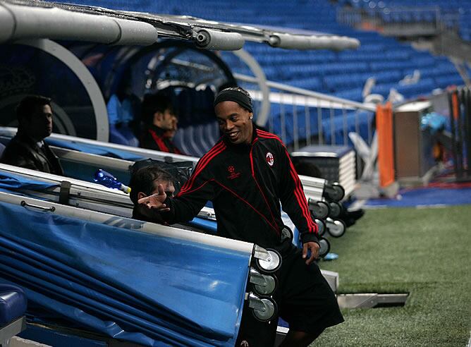 Ronaldinho, en el Bernabéu