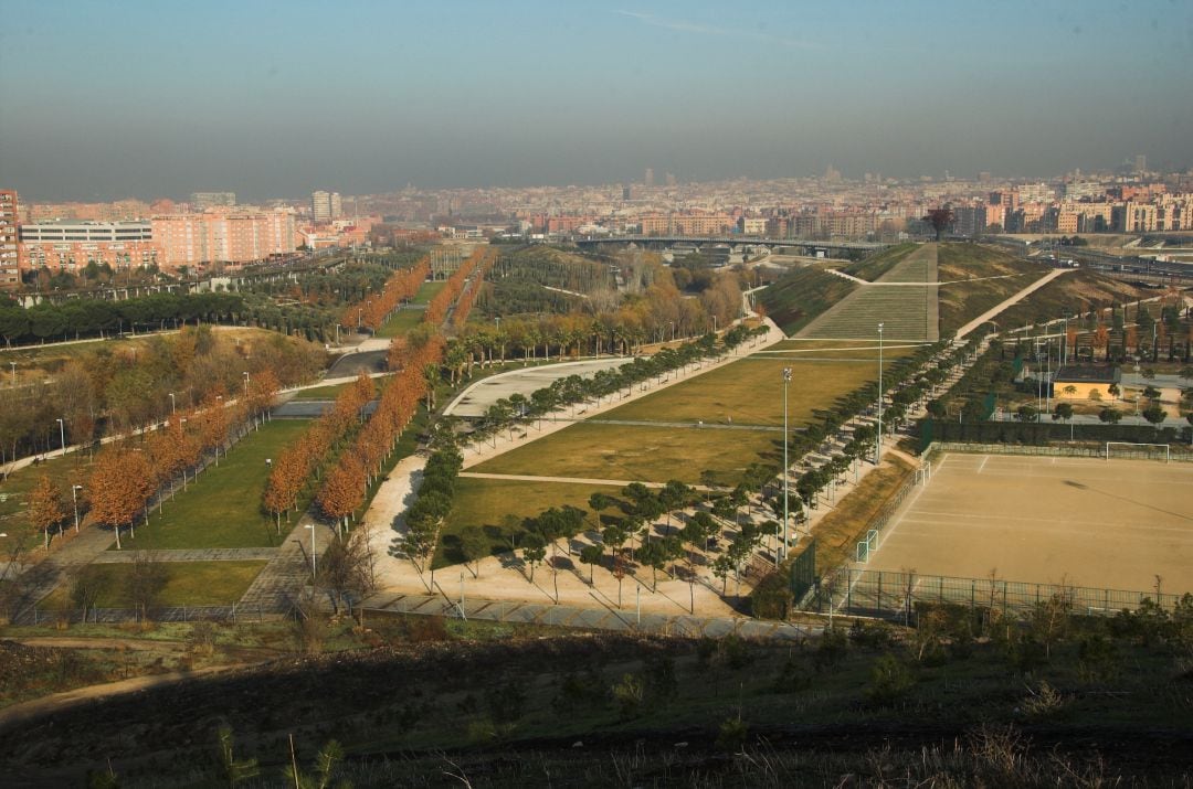 Imagen del Parque Lineal de Manzanares en el término municipal de Madrid.