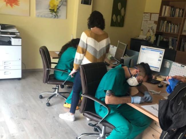 Imagen de un grupo de trabajadores del Centro