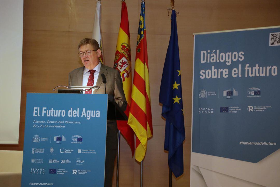 Ximo Puig durante su intervención los Diálogos sobre el Futuro. El Futuro del Agua