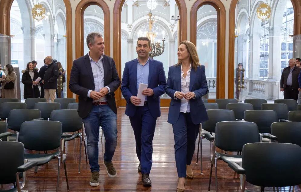 Luis López, Luisa Sánchez y Rafa Domínguez, Deputación de Pontevedra